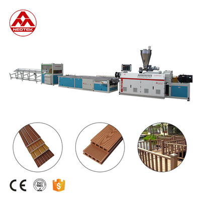 Co-rotating Conical Twin-screw PP PE Base WPC Extrusion Line with 156 1 Screw L/D Ratio