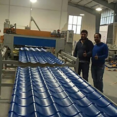 132 1 Screw L/D Ratio Double Screw Lamination Pvc Roof Tile Extruder Machine with One
