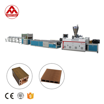 100kW Co-rotating Conical Twin-Screw WPC Extrusion Line YF108 with Advanced Technology