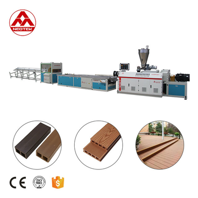 YF300 PP PE Base WPC Extrusion Line with Co-rotating Conical Twin-Screw and 36 rpm